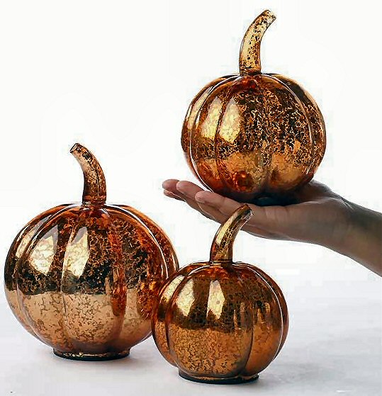 Mercury Glass Pumpkins 4.5  to 7.5 in.jpg